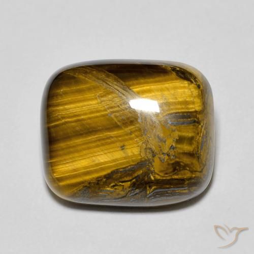 9.33ct Naturel Marron jaunâtre Œil de tigre, Coussin, Opaque