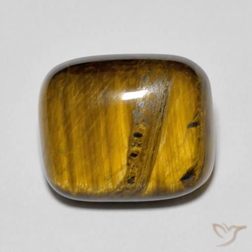 Œil de tigre Marron chaud naturelle Coussin, 9.01 ct, Opaque