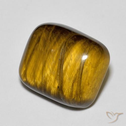 Œil de tigre Brun moyen naturelle Coussin, 8.99 ct, Opaque