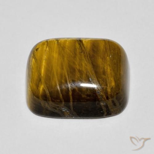 Œil de tigre Brun moyen naturelle Coussin, 8.99 ct, Opaque