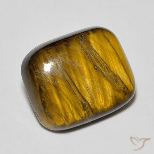 8.85ct Naturel Marron jaunâtre Œil de tigre, Coussin, Opaque
