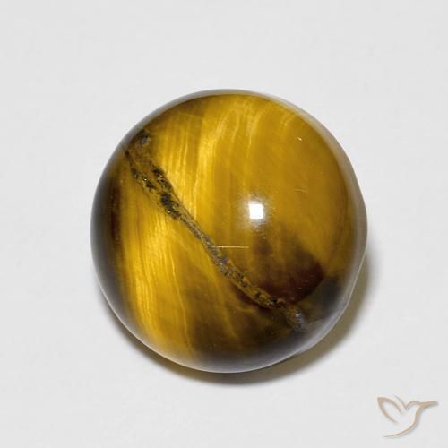 Œil de tigre Marron chaud naturelle Tour, 6.84 ct, Opaque