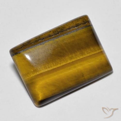 Œil de tigre Brun moyen naturelle Baquette, 11.70 ct, Opaque