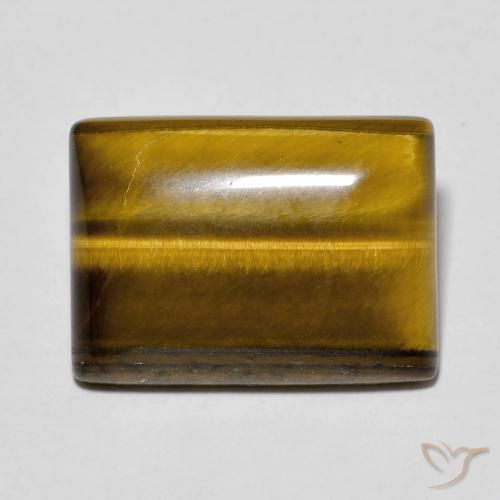 11.75ct Naturel Brun moyen Œil de tigre, Baquette, Opaque
