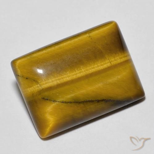 13.18ct Naturel Marron chaud Œil de tigre, Baquette, Opaque