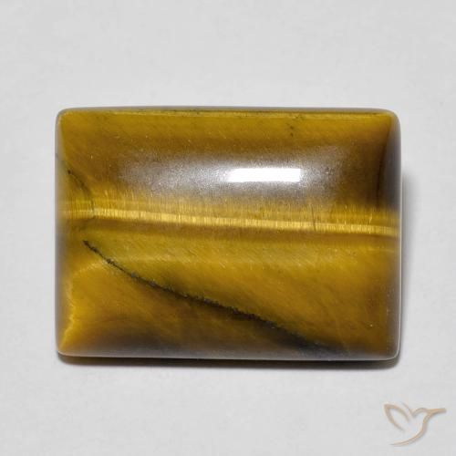 Œil de tigre Marron chaud naturelle Baquette, 13.18 ct, Opaque