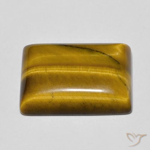 Œil de tigre Marron chaud naturelle Baquette, 13.18 ct, Opaque