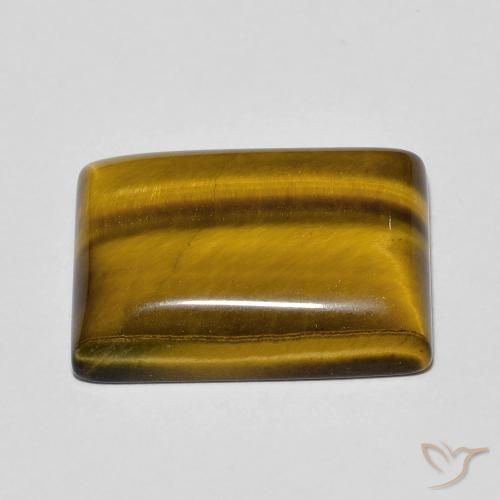 Œil de tigre Brun doré naturelle Baquette, 12.54 ct, Opaque