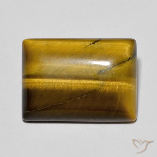 11.56ct Naturel Marron chaud Œil de tigre, Baquette, Opaque