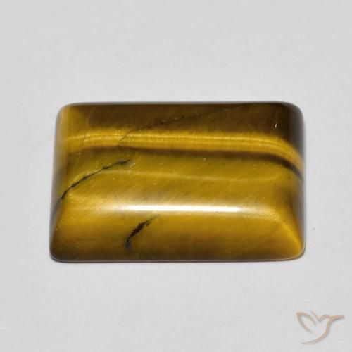 Œil de tigre Marron chaud naturelle Baquette, 11.56 ct, Opaque