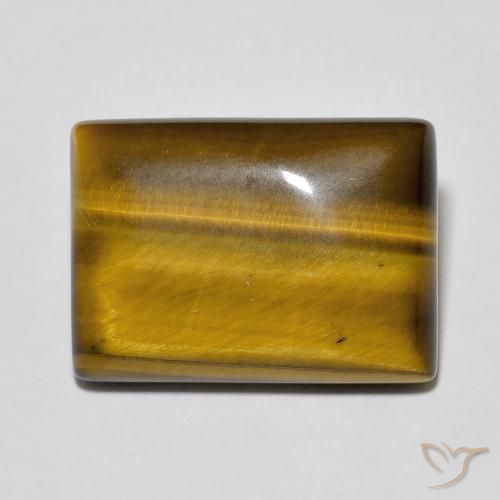 12.85ct Naturel Brun moyen Œil de tigre, Baquette, Opaque