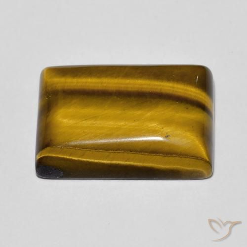 Œil de tigre Brun moyen naturelle Baquette, 12.85 ct, Opaque