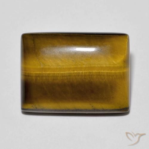 13.15ct Naturel Brun moyen Œil de tigre, Baquette, Opaque