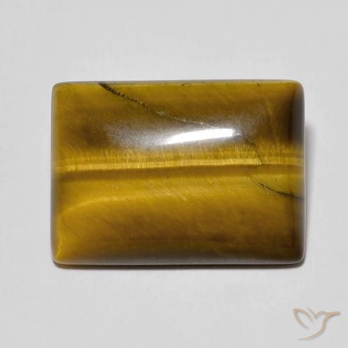 11.47ct Naturel Marron jaunâtre Œil de tigre, Baquette, Opaque
