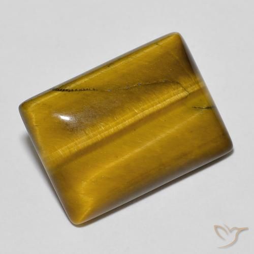 Œil de tigre Marron jaunâtre naturelle Baquette, 11.47 ct, Opaque