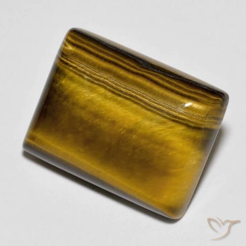 Œil de tigre Medium Dark-Brown naturelle Baquette, 11.83 ct, Opaque
