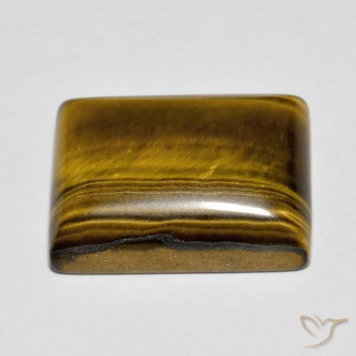 Œil de tigre Medium Dark-Brown naturelle Baquette, 11.83 ct, Opaque