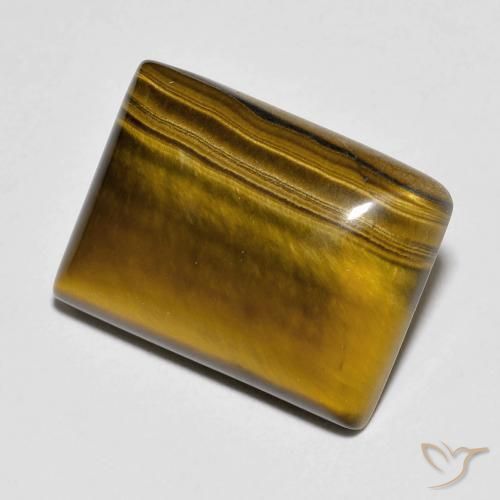 Œil de tigre Medium Dark-Brown naturelle Baquette, 10.12 ct, Opaque