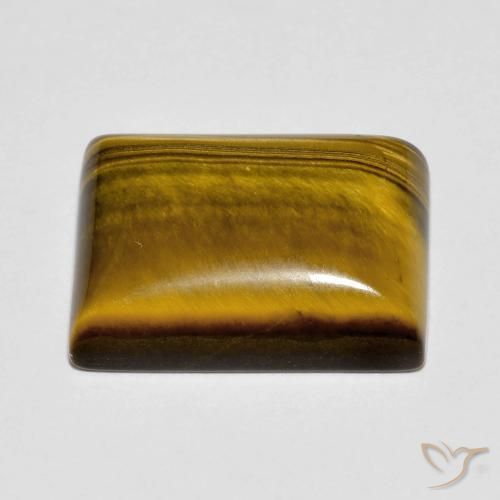 Œil de tigre Medium Dark-Brown naturelle Baquette, 10.12 ct, Opaque