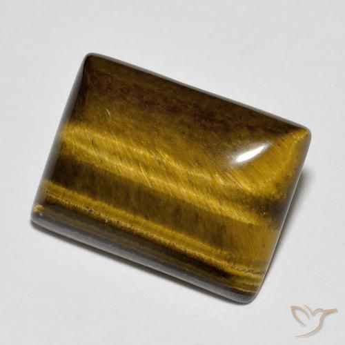 Œil de tigre Marron chaud naturelle Baquette, 9.81 ct, Opaque