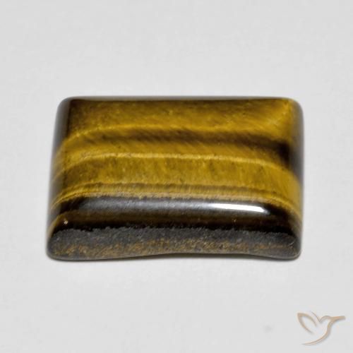Œil de tigre Marron chaud naturelle Baquette, 9.81 ct, Opaque