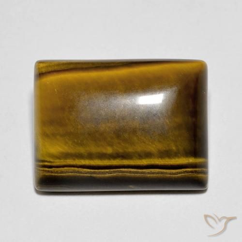 10.74ct Naturel Brun doré Œil de tigre, Baquette, Opaque
