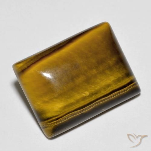 Œil de tigre Brun doré naturelle Baquette, 10.74 ct, Opaque
