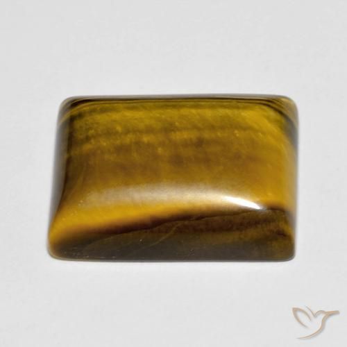 Œil de tigre Brun doré naturelle Baquette, 10.74 ct, Opaque