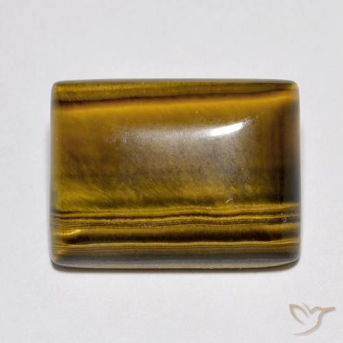 Œil de tigre Marron chaud naturelle Baquette, 10.41 ct, Opaque
