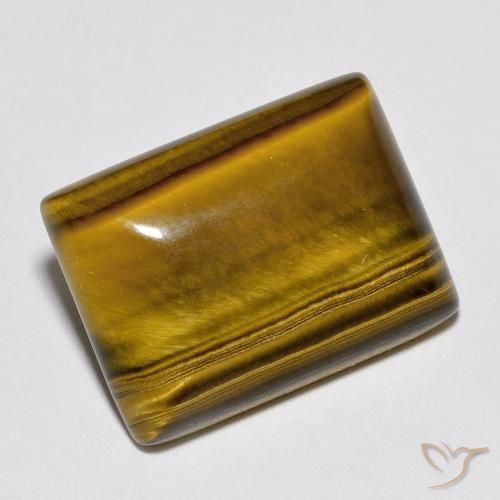 Œil de tigre Marron chaud naturelle Baquette, 10.41 ct, Opaque