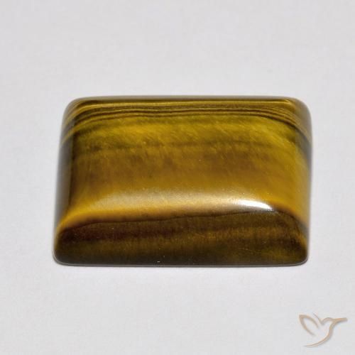 Œil de tigre Marron chaud naturelle Baquette, 10.41 ct, Opaque
