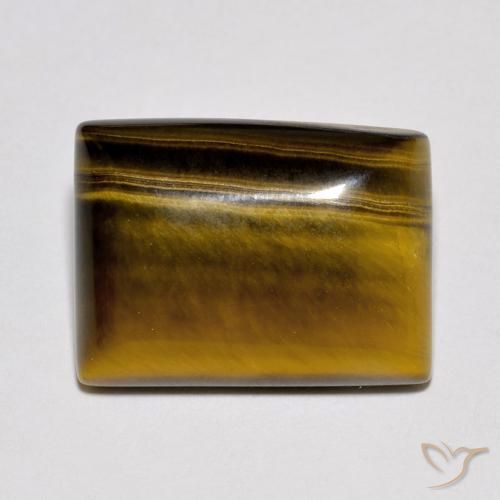 10.19ct Naturel Marron chaud Œil de tigre, Baquette, Opaque