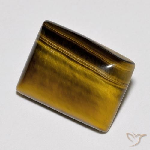 Œil de tigre Marron chaud naturelle Baquette, 10.19 ct, Opaque