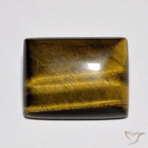 10.27ct Naturel Brun doré Œil de tigre, Baquette, Opaque