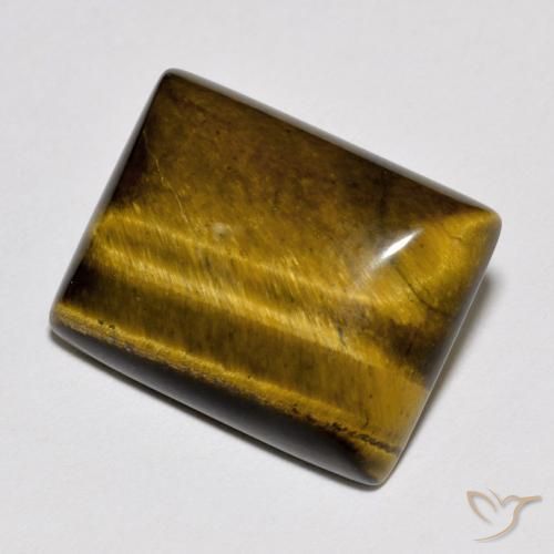 Œil de tigre Brun doré naturelle Baquette, 10.27 ct, Opaque