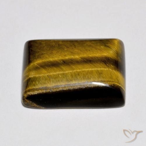 Œil de tigre Brun doré naturelle Baquette, 10.27 ct, Opaque