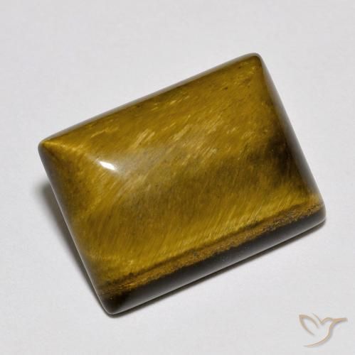 Œil de tigre Medium Dark-Brown naturelle Baquette, 9.29 ct, Opaque