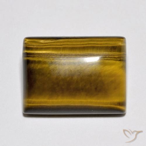 11.47ct Naturel Marron chaud Œil de tigre, Baquette, Opaque