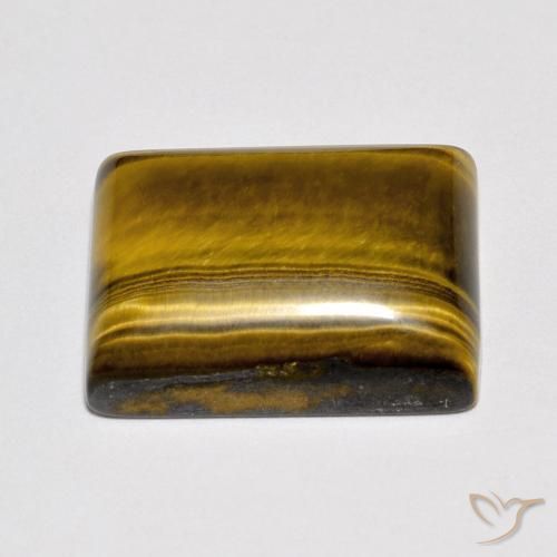 Œil de tigre Marron chaud naturelle Baquette, 11.47 ct, Opaque