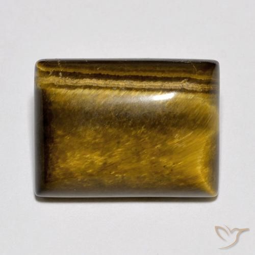 10.93ct Naturel Marron chaud Œil de tigre, Baquette, Opaque