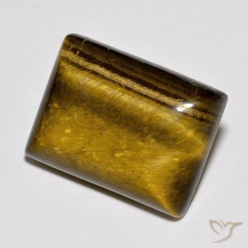 Œil de tigre Marron chaud naturelle Baquette, 10.93 ct, Opaque