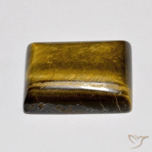 Œil de tigre Marron chaud naturelle Baquette, 10.93 ct, Opaque