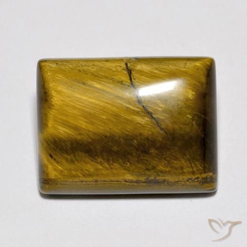 10.66ct Naturel Brun doré Œil de tigre, Baquette, Opaque
