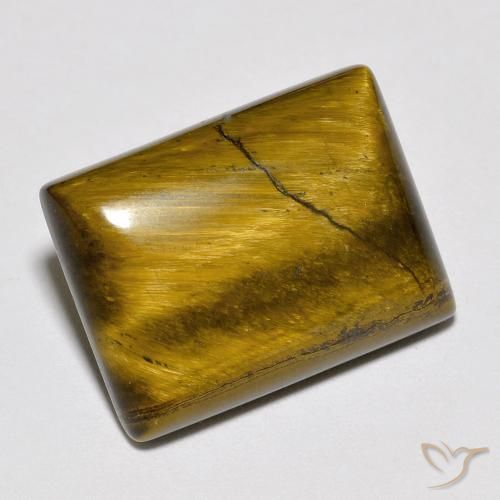 Œil de tigre Brun doré naturelle Baquette, 10.66 ct, Opaque