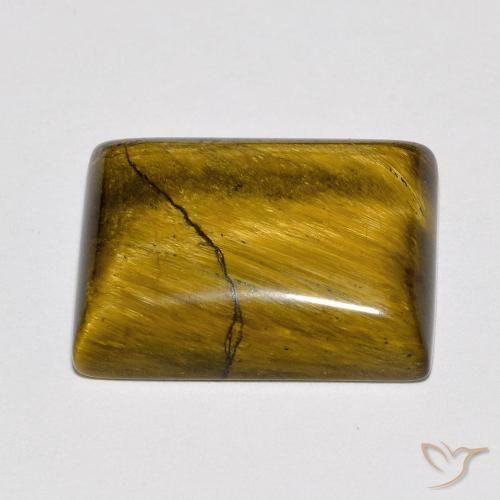 Œil de tigre Brun doré naturelle Baquette, 10.66 ct, Opaque