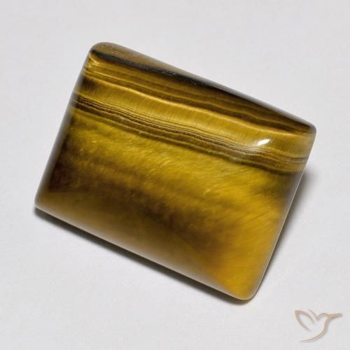 Œil de tigre Marron chaud naturelle Baquette, 10.42 ct, Opaque