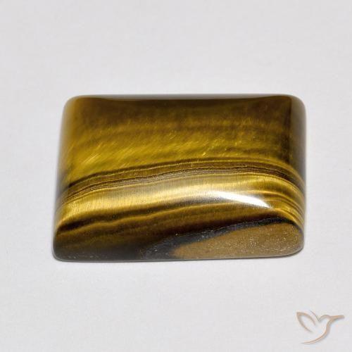 Œil de tigre Marron chaud naturelle Baquette, 10.42 ct, Opaque