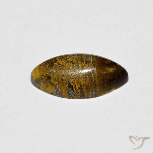 Œil de tigre Brun doré naturelle Marquise, 2.01 ct, Opaque