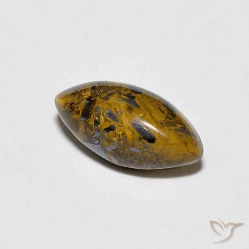 Œil de tigre Brun doré naturelle Marquise, 1.53 ct, Opaque