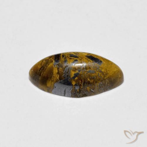 Œil de tigre Brun doré naturelle Marquise, 1.53 ct, Opaque